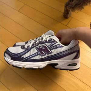 Unisex New Balance 740 White and Purple Running Shoes